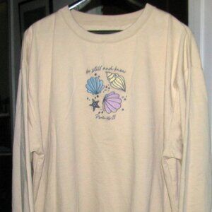 Beige Cotton Poly Sweatshirt 3X LoveInFaith